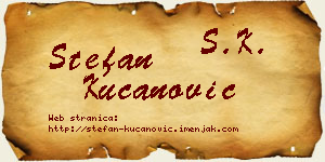 Stefan Kucanović vizit kartica
